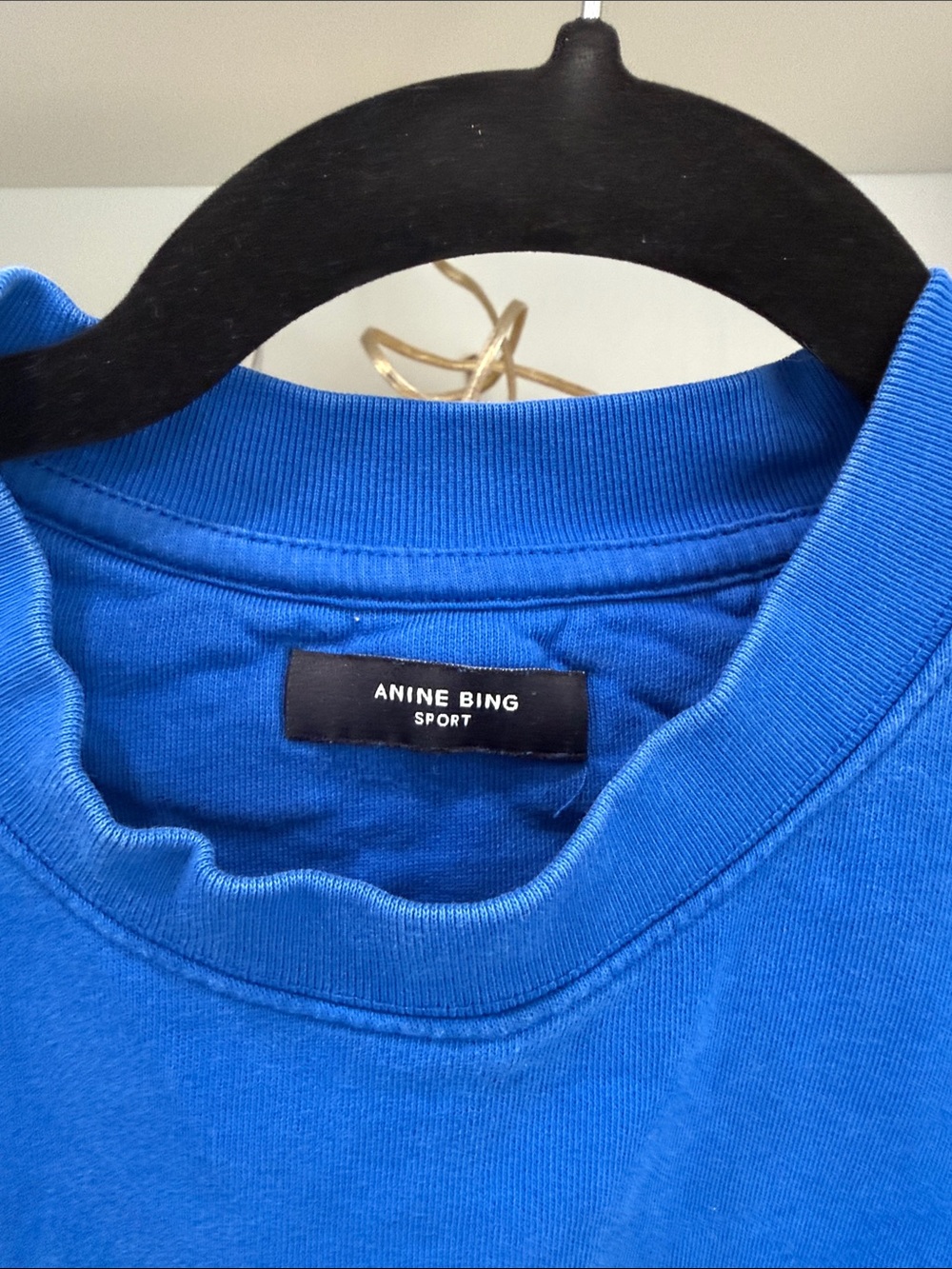 Anine Bing Blue Logo Crewneck Sweatshirt - Picture 4 of 7